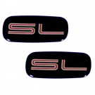 Pair of New OEM "SL" Name Plate Decals GM Trucks 96-2002 with Adhesive Backs