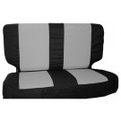 Rear Seat Cover Set (Black/Gray) w/ Seat Belt Pads - Crown# SCP20221