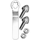 Pack of Anti-Theft License Plate Fasteners w/ Wrench - Cruiser# 80733