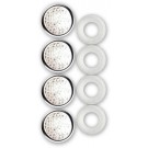 Pack of Four Fastener Caps in Chrome & Clear Pave - Cruiser# 82431
